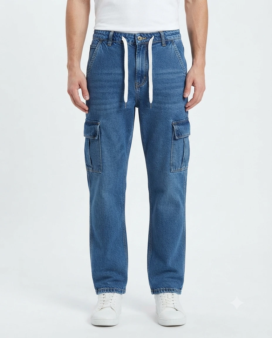 1784461194925 - Copy Men's Premium 6 Pocket Baggy Denim Jeans - Image 1