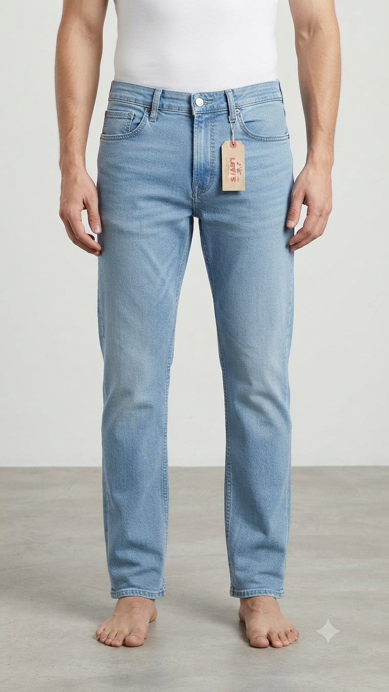 1784463220047 Levi's Regular Straight Bottom Jeans – Premium Denim - Image 1