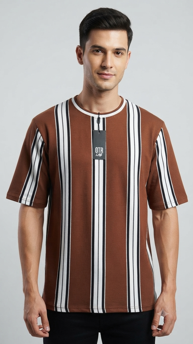 1784560318166 Premium China Fabric Oversized Drop Shoulder Round Neck T-Shirt. - Image 1