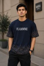 Premium Drop Shoulder Round Neck T-Shirt | Lightweight Jersey Fabric | Front & Back Print - Image 6