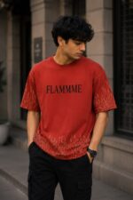 Premium Drop Shoulder Round Neck T-Shirt | Lightweight Jersey Fabric | Front & Back Print - Image 4