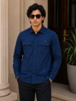 Premium TURKISH China EMBOSE Fabric Bubble Design Four-Pocket Shirt | 4 Trendy Shades | Four-Season Comfort Collection - Image 2